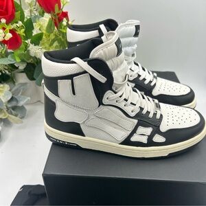 AMIRI men’s SKEL high top leather sneakers size 42/9 US NWT